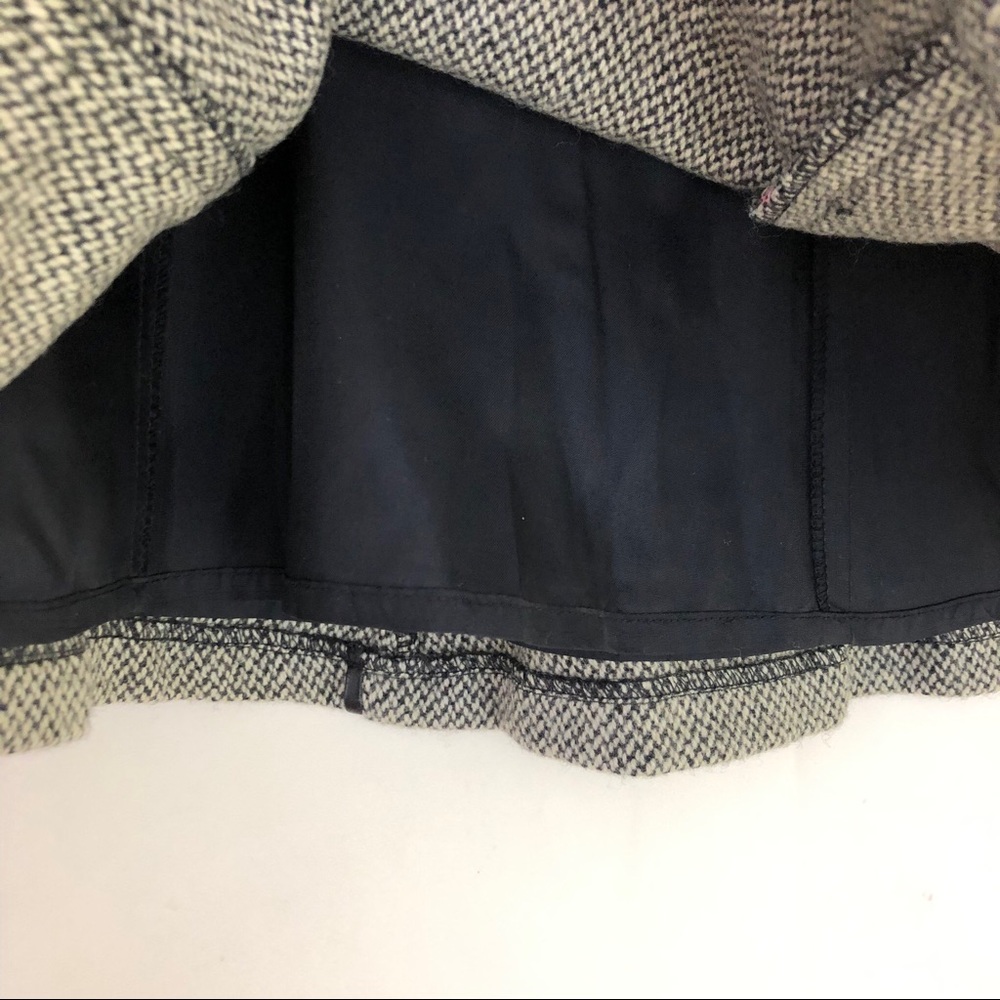 Ralph Lauren Faux Leather Trim Wool Tweed Skirt - Picture 7 of 8